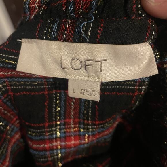 Loft Shimmer Plaid Tiered Dress - Picture 16 of 16